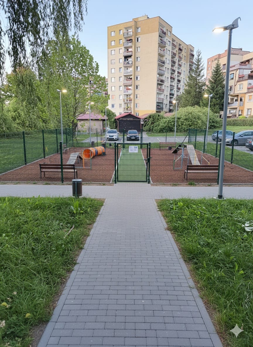 psi wybieg na Osiedlu Karpackim