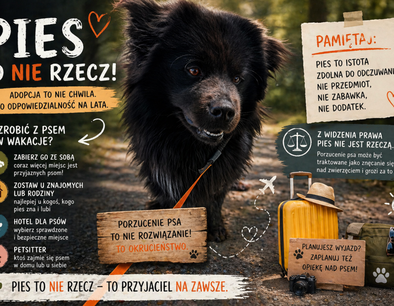 Pies to nie rzecz co zrobić z psem w wakacje – ważny temat przed latem 🐕