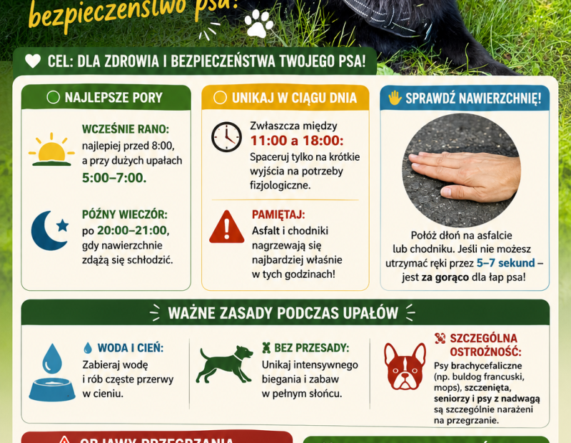 Spacer z psem w upały